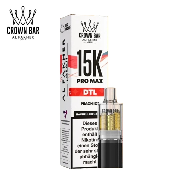 Al Fakher 15K Pro Max - Peach Ice - Pods 6mg DTL